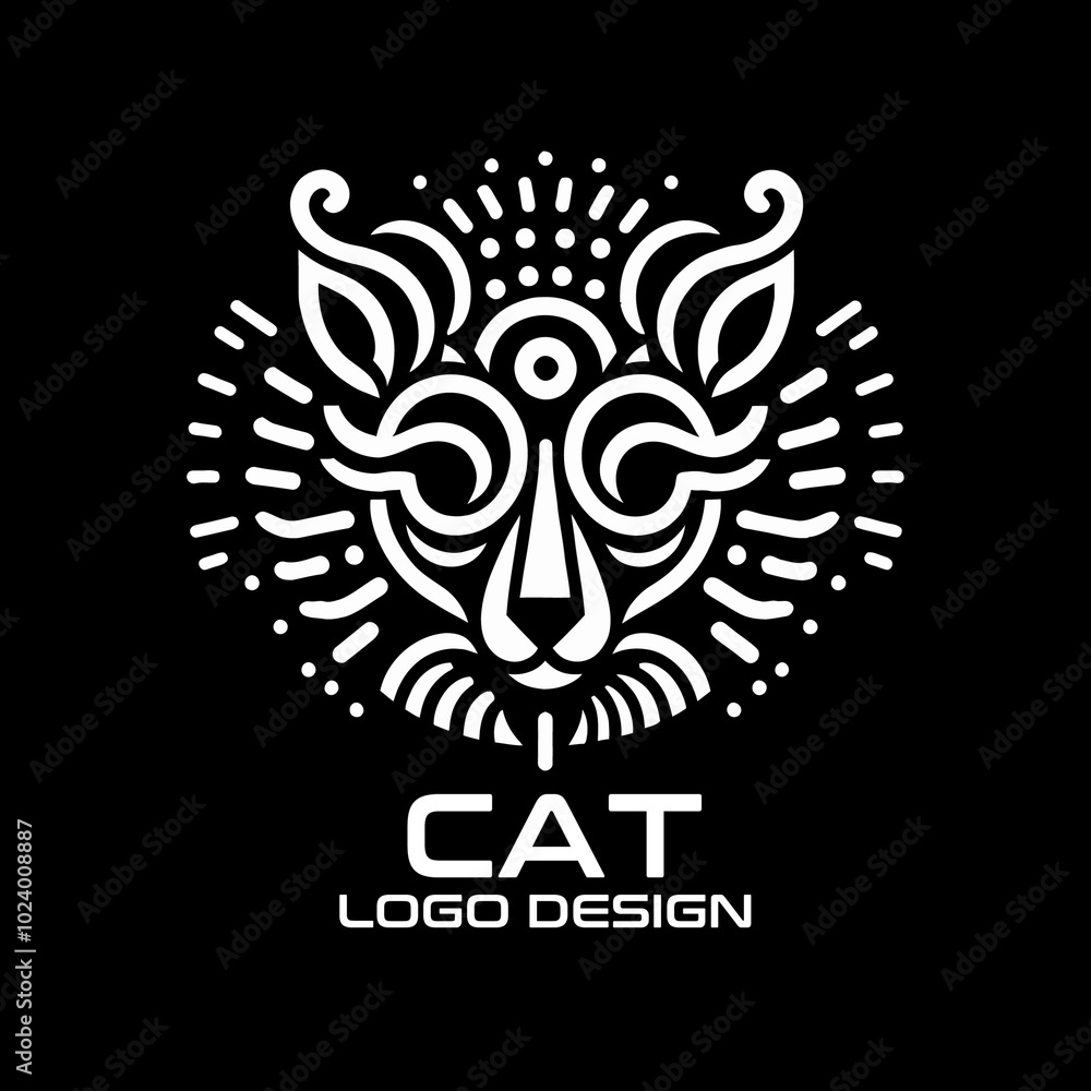 Fototapeta premium Cat Vector Logo Design