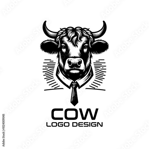 Cow Vector Logo Design