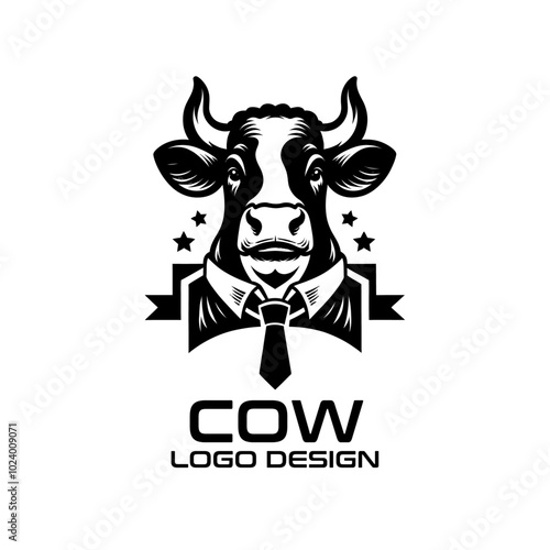 Cow Vector Logo Design
