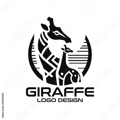 Giraffe Vector Logo Design photo