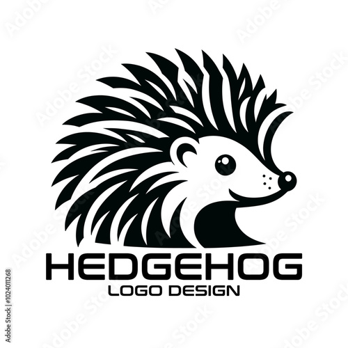 Hedgehog Vector Logo Design photo