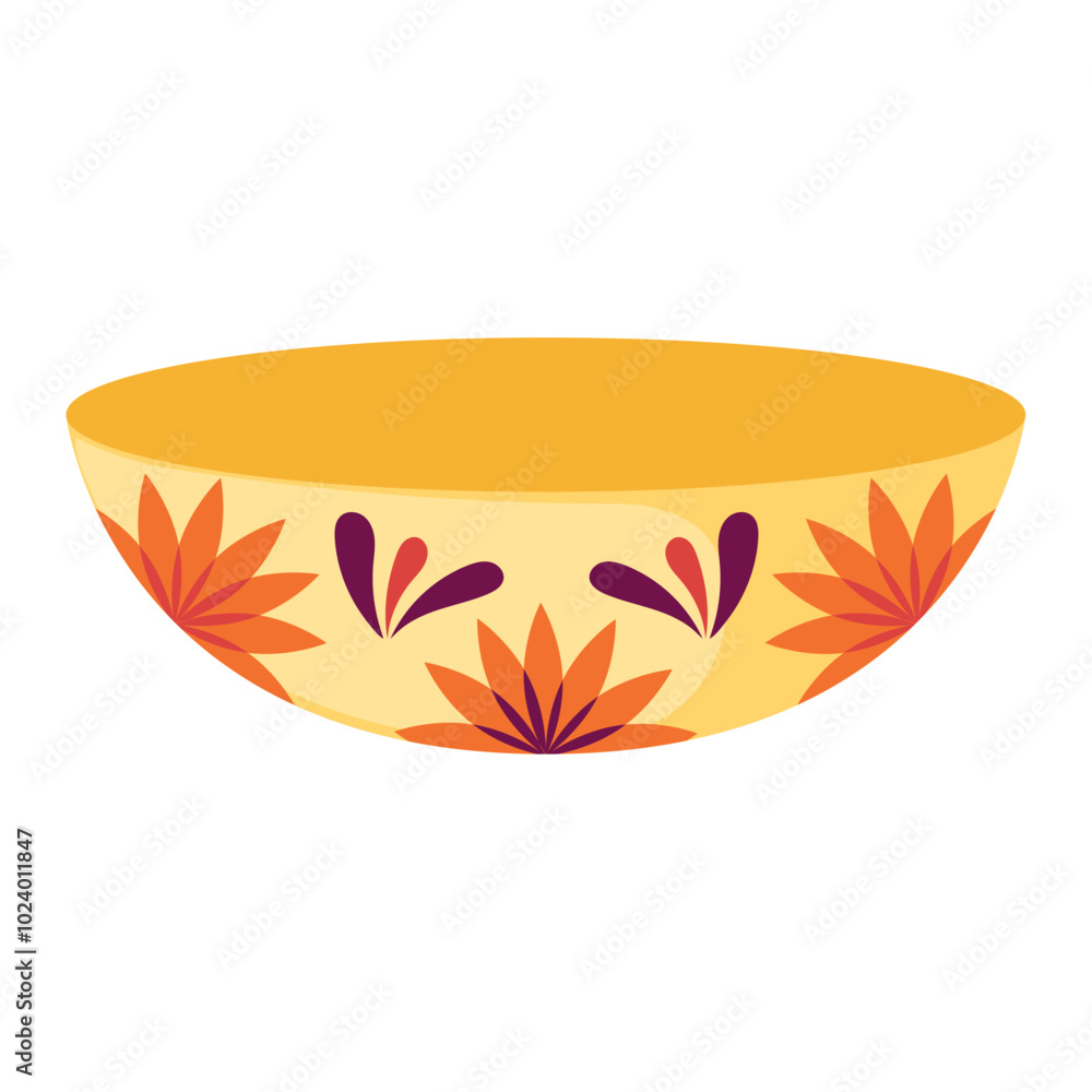 Golden round bowl with smooth design, Vector Golden round bowl with smooth design, Vector