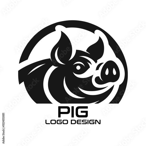 Pig Vector Logo Design  photo