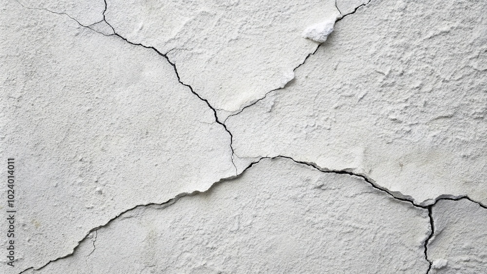 High angle view of cracked white concrete texture High angle view of cracked white concrete texture