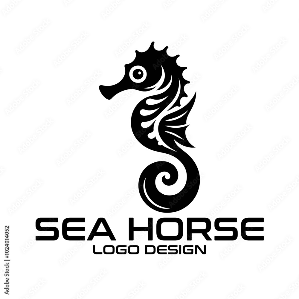 Sea Horse Vector Logo Design Sea Horse Vector Logo Design