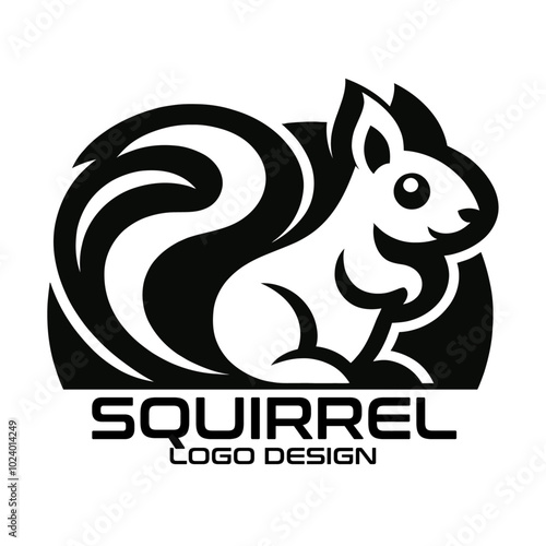 Squirrel Vector Logo Design photo