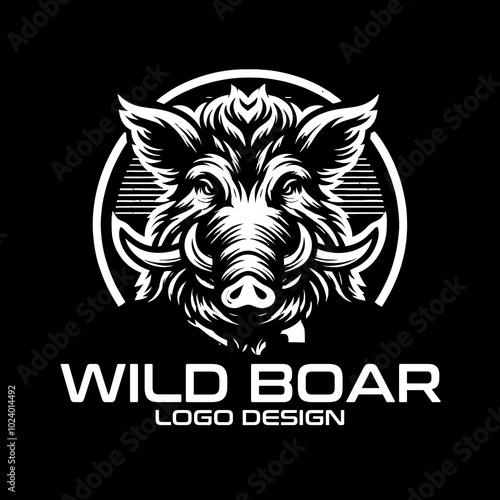 Wild Boar Vector Logo Design