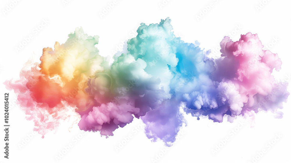 A vibrant cloud burst of rainbow colors, exploding across the sky in abstract patterns and bright hues, creating an energetic and dynamic visual effect. AI generative A vibrant cloud burst of rainbow colors, exploding across the sky in abstract patterns and bright hues, creating an energetic and dynamic visual effect. AI generative