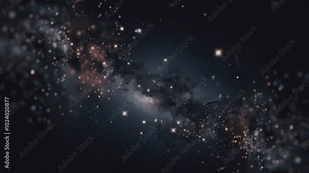 Obraz premium Stunning abstract galaxy background filled with stars and cosmic dust, conveying the beauty of the universe.