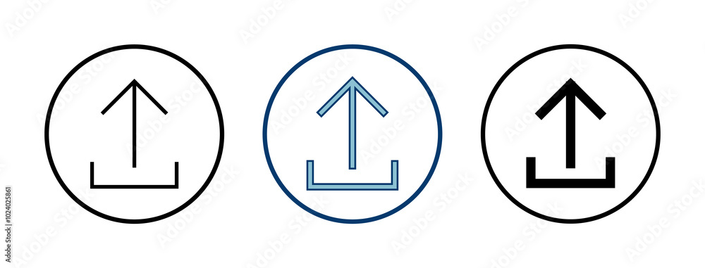 Upload icon vector isolated on white background. Upload sign icon. Upload button. Load symbol. Upload icon vector isolated on white background. Upload sign icon. Upload button. Load symbol.