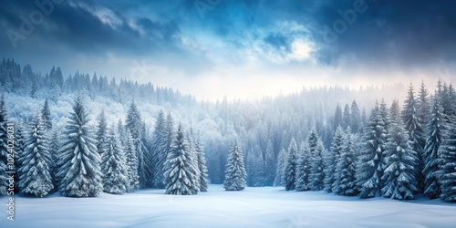 Wallpaper Mural Winter abstract landscape with a gloomy forest covered in snow , Winter, abstract, landscape, gloomy, forest, snow, cold, trees Torontodigital.ca