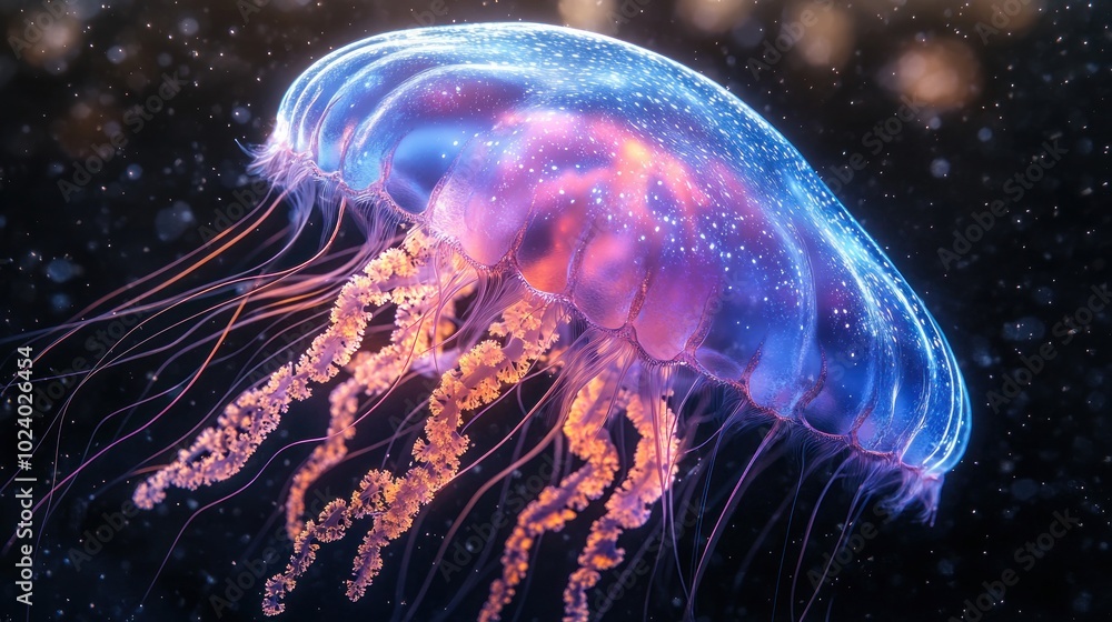 Vibrant Jellyfish Underwater