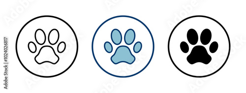 Paw icon vector isolated on white background. Paw Print icon