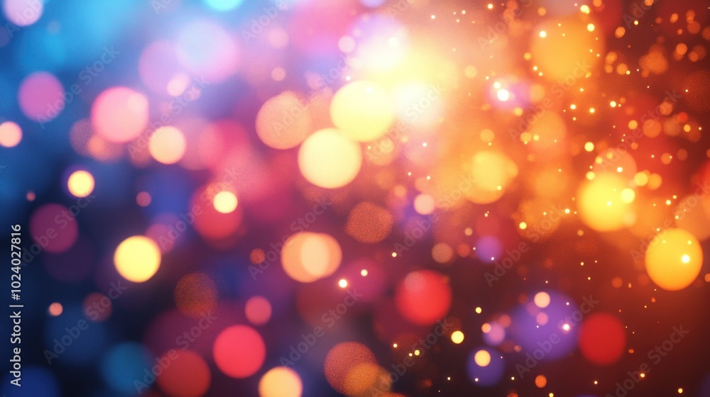 Abstract Colorful Bokeh Background with Glowing Lights Abstract Colorful Bokeh Background with Glowing Lights