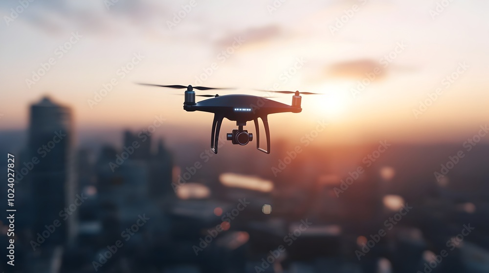 A drone capturing the vibrant and futuristic city skyline at magical sunset The cityscape features towering skyscrapers and modern architectural designs set against a warm glowing sky A drone capturing the vibrant and futuristic city skyline at magical sunset The cityscape features towering skyscrapers and modern architectural designs set against a warm glowing sky