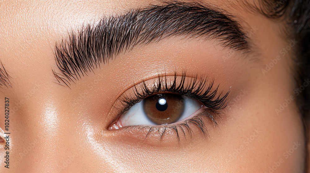 Obraz premium Close-up of a beautiful brown eye.