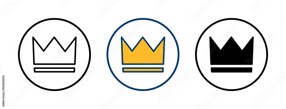 Crown Icon vector isolated on white background. Crown symbol. Crown vector icon Crown Icon vector isolated on white background. Crown symbol. Crown vector icon