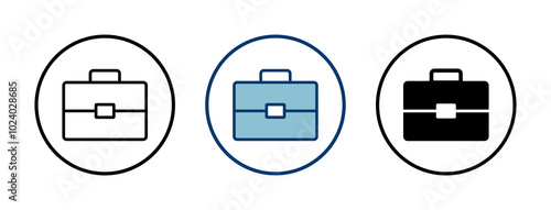 Briefcase icon vector isolated on white background. Briefcase vector icon