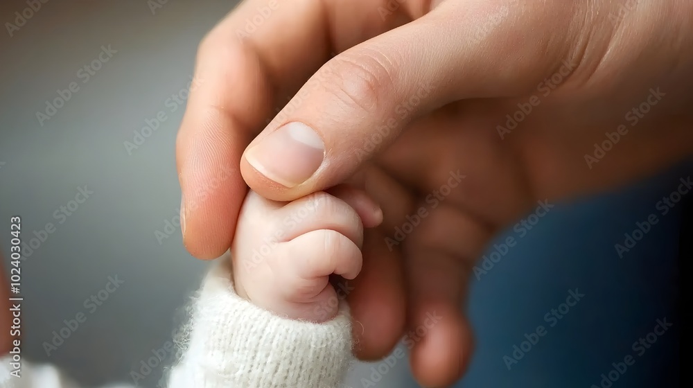 Closeup of a newborn baby s tiny hand tightly grasping their parent s finger in a heartwarming display of love care and the precious bond between child and caregiver Closeup of a newborn baby s tiny hand tightly grasping their parent s finger in a heartwarming display of love care and the precious bond between child and caregiver