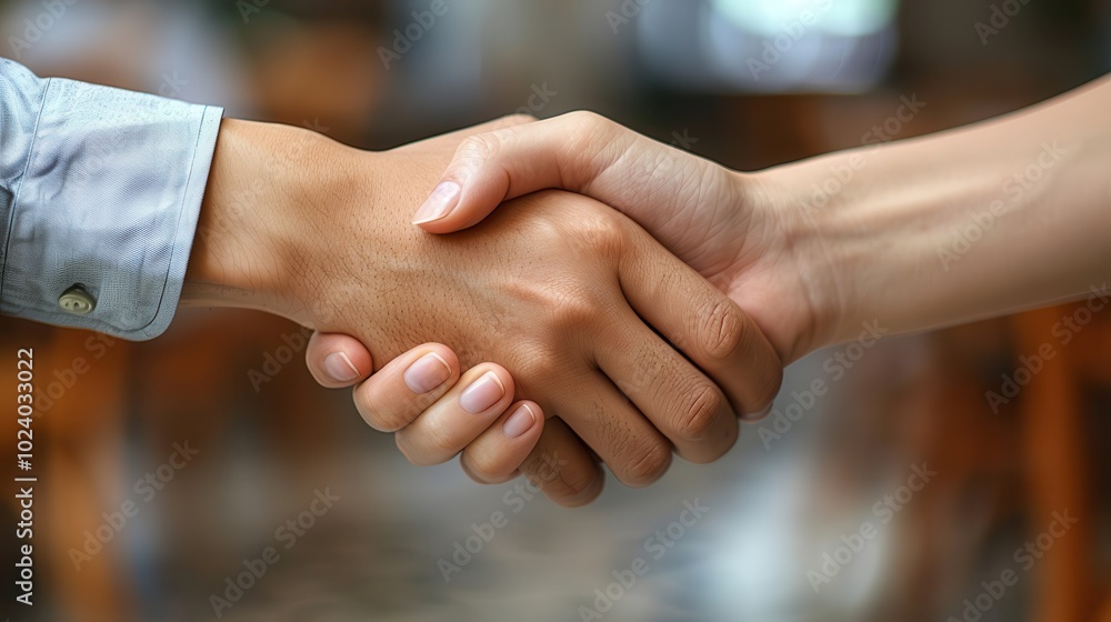 Handshake Symbolizing Agreement and Partnership Handshake Symbolizing Agreement and Partnership