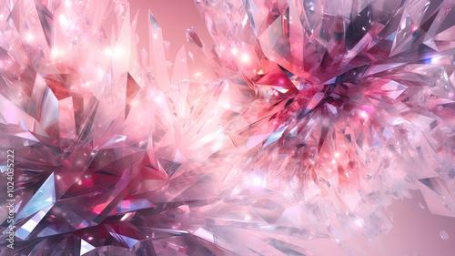 Abstract crystal background. 3D illustration. 3D CG. High resolution. photo