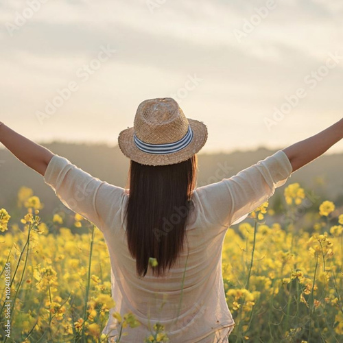 woman in a field