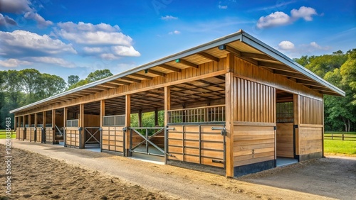 Wallpaper Mural Horse shelter barn where horses are raised and maintained Torontodigital.ca