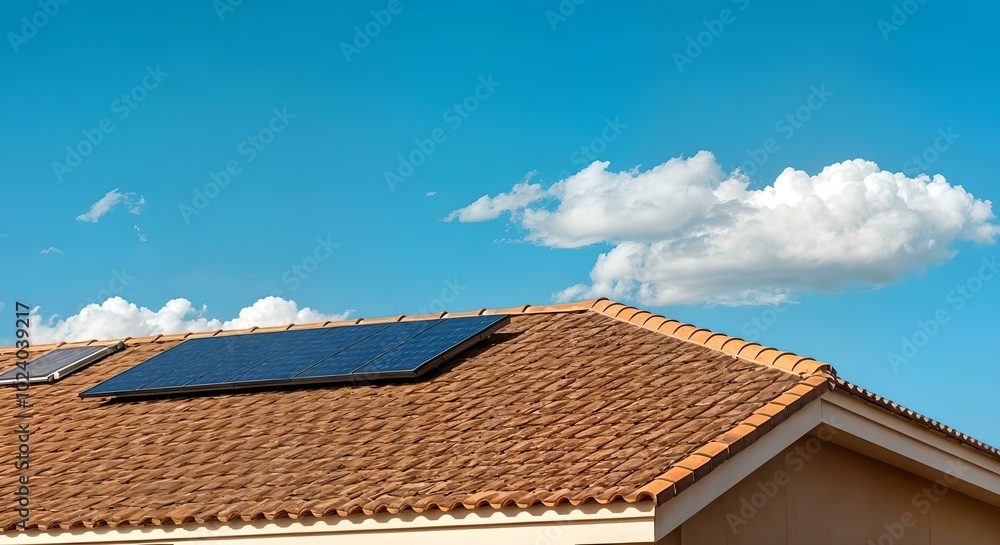 solar panel on the roof solar panel on the roof