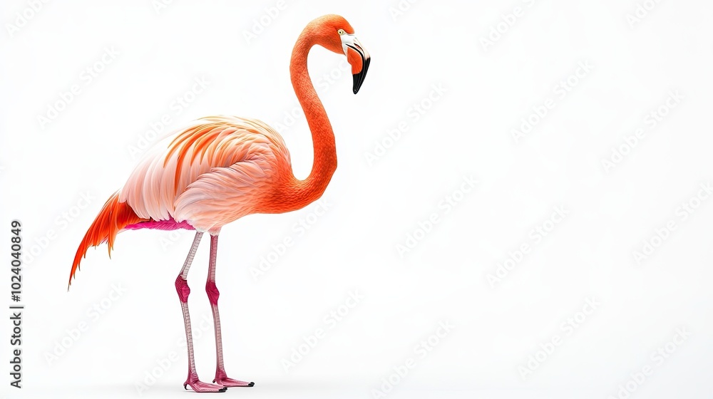 Obraz premium flamingo isolated on white background