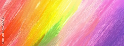 Vibrant abstract painting with colorful rainbow brush strokes and texture