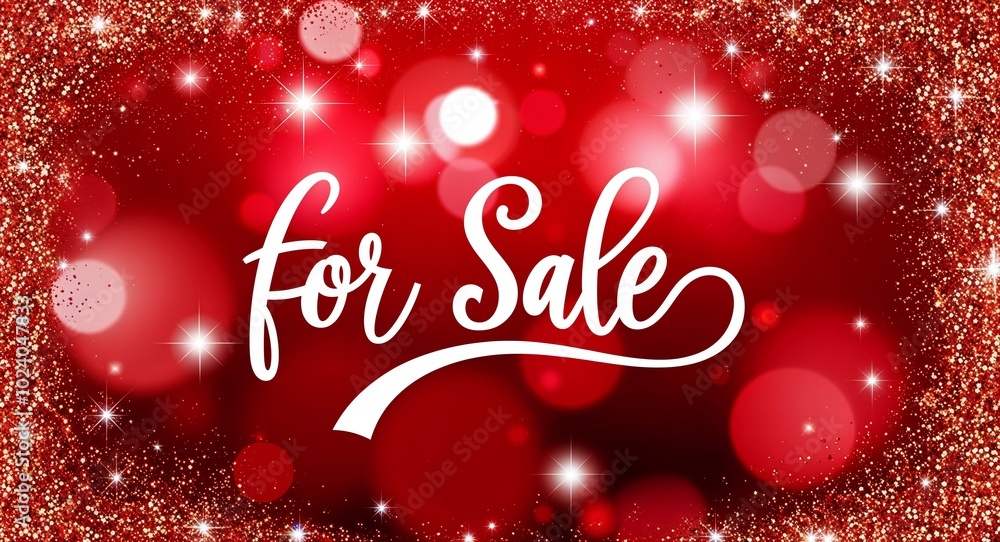 for sale calligraphic lettering on red bokeh glitter festive sparkles background for sale calligraphic lettering on red bokeh glitter festive sparkles background
