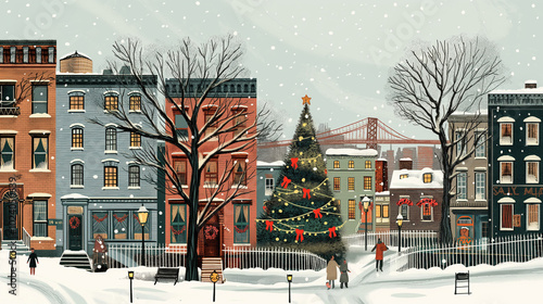 Winter Cityscapes and Holiday Scenes 