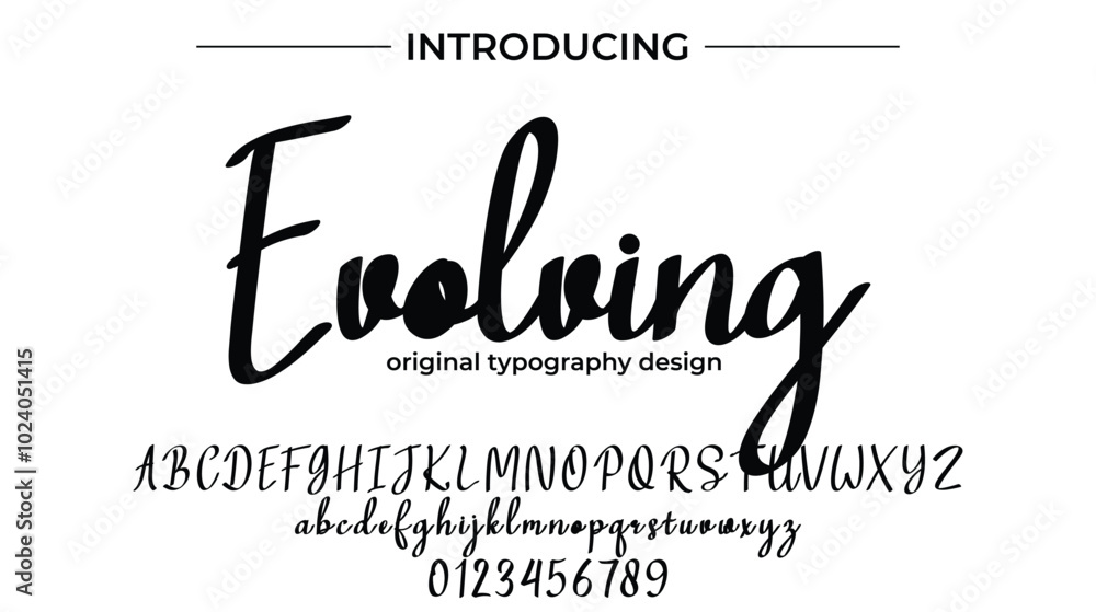 Evolving Font Stylish brush painted an uppercase vector letters, alphabet, typeface Evolving Font Stylish brush painted an uppercase vector letters, alphabet, typeface