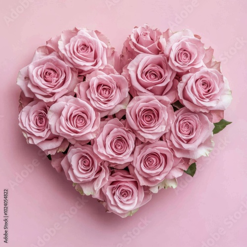 Pink Roses Heart Shape Valentine s Day Flowers Background