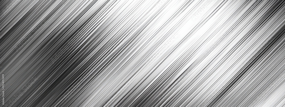 Fototapeta premium Abstract metallic texture with diagonal lines in black and white