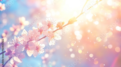 Spring background with pastel colors