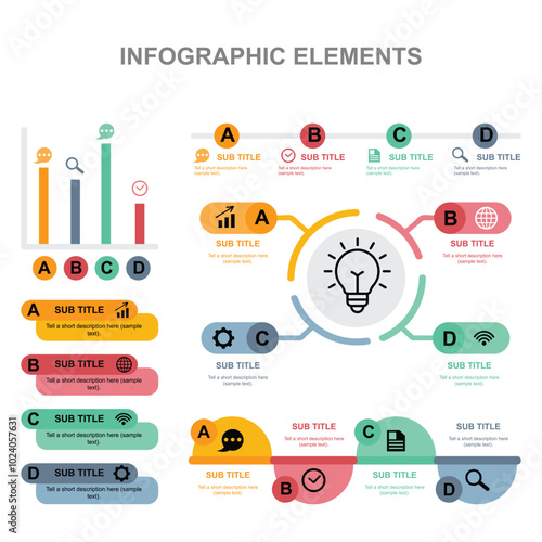 Element of infographics are graphical visual representations of information, data or science. These charts show complex information concisely and clearly, diagram, icon, symbol, graphic, timeline