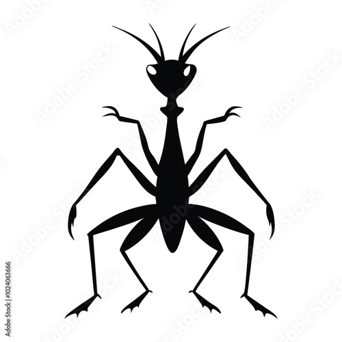 Mantis Silhouette, Mantis Vector Silhouette, Mantis cartoon Silhouette, Mantis illustration, Mantis icon Silhouette, Mantis Silhouette illustration