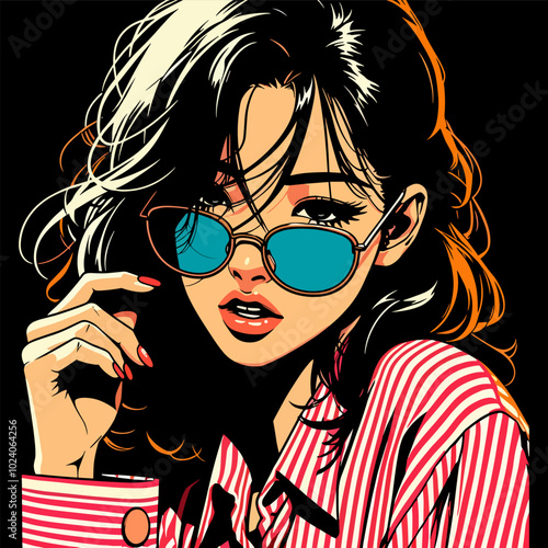 anime lofi girl nostalgic design
