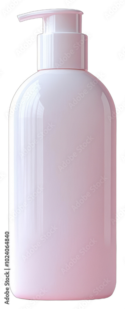 White pump bottle with smooth rounded shape