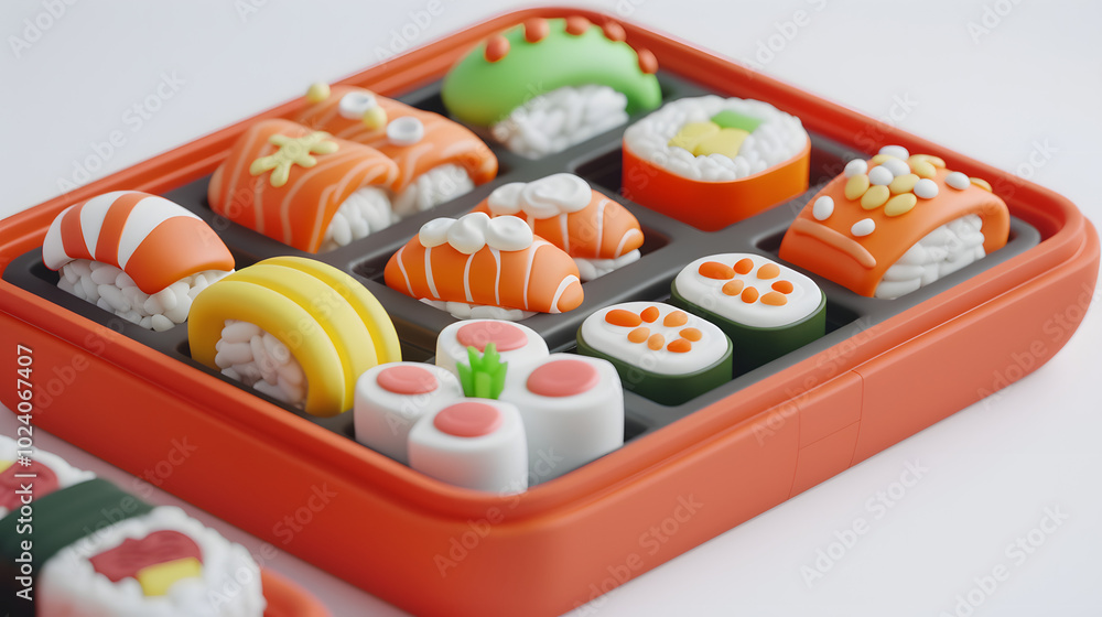 Bento icon japanese 3D Bento icon japanese 3D