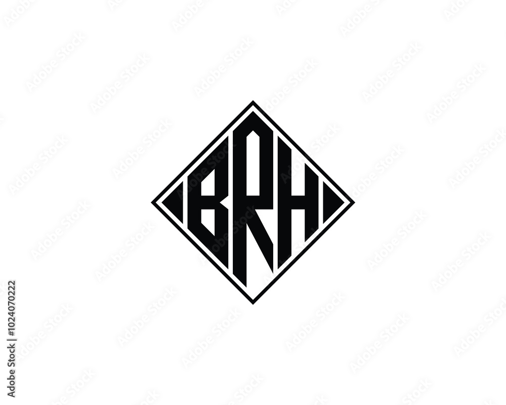 BRH logo design vector template. BRH BRH logo design vector template. BRH