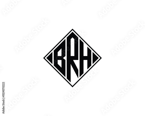 BRH logo design vector template. BRH