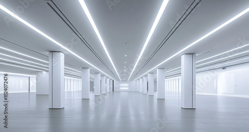 Clean building interior space background