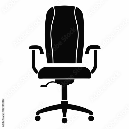 Office chair silhouette vector illustration