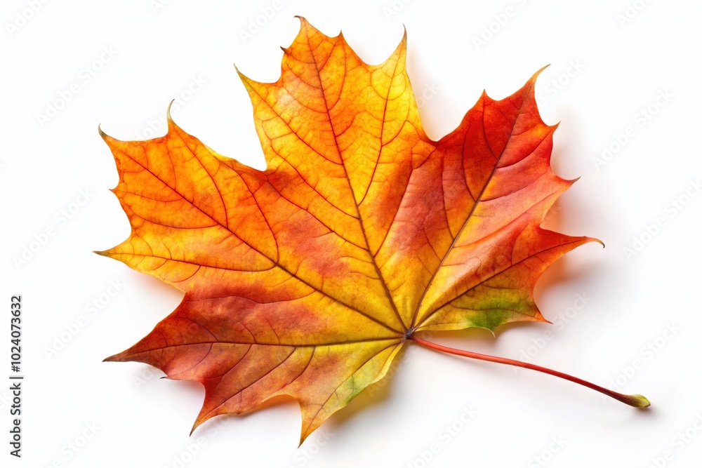 Autumn Maple Leaf Isolated on White Background for Thanksgiving, Halloween, and Fall Seasonal Decorations Vector Autumn Maple Leaf Isolated on White Background for Thanksgiving, Halloween, and Fall Seasonal Decorations Vector