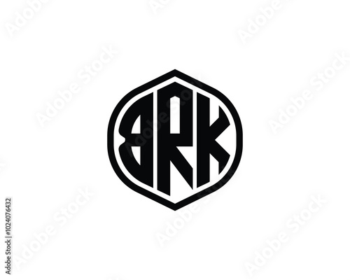 BRK logo design vector template. BRK