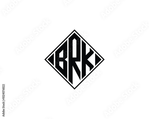 BRK logo design vector template. BRK