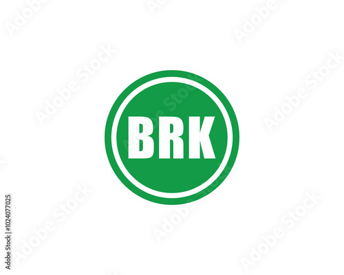 BRK logo design vector template. BRK