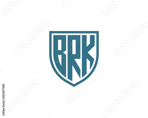 BRK logo design vector template. BRK
